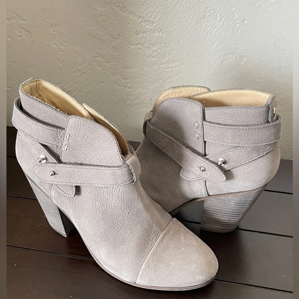 Rag & Bone Harrow Nubuck Leather Ankle Heel Booties